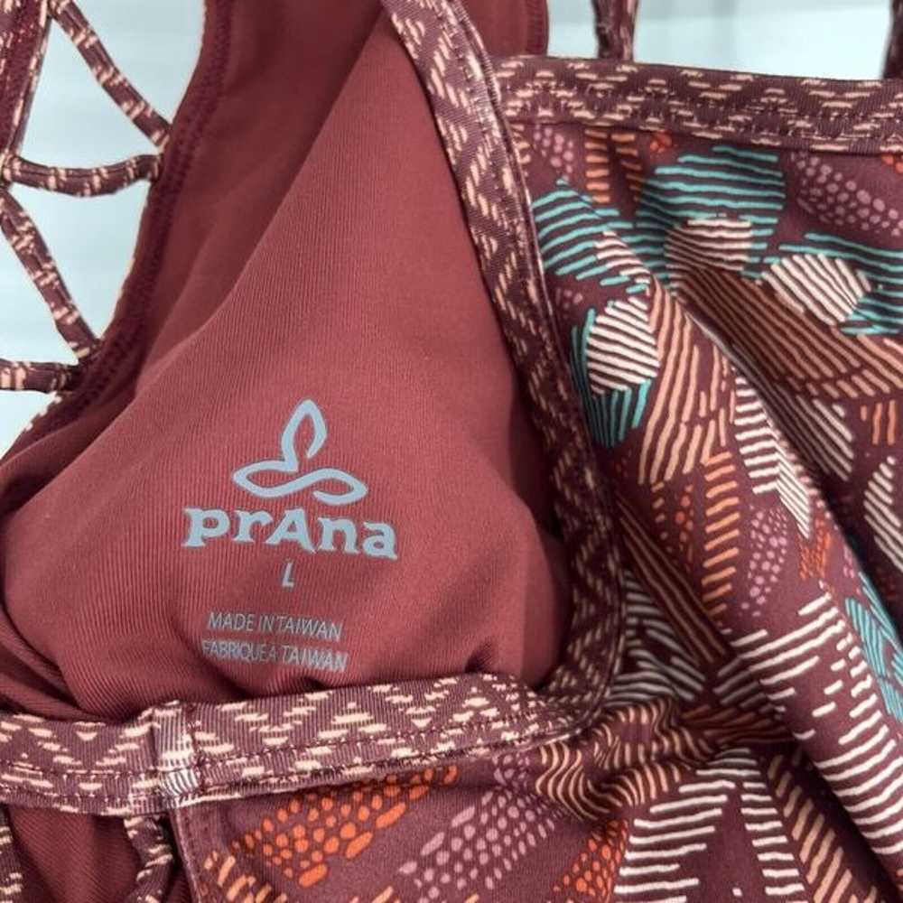 Prana Ardor Dress Size Large Red Horchata Printed… - image 3