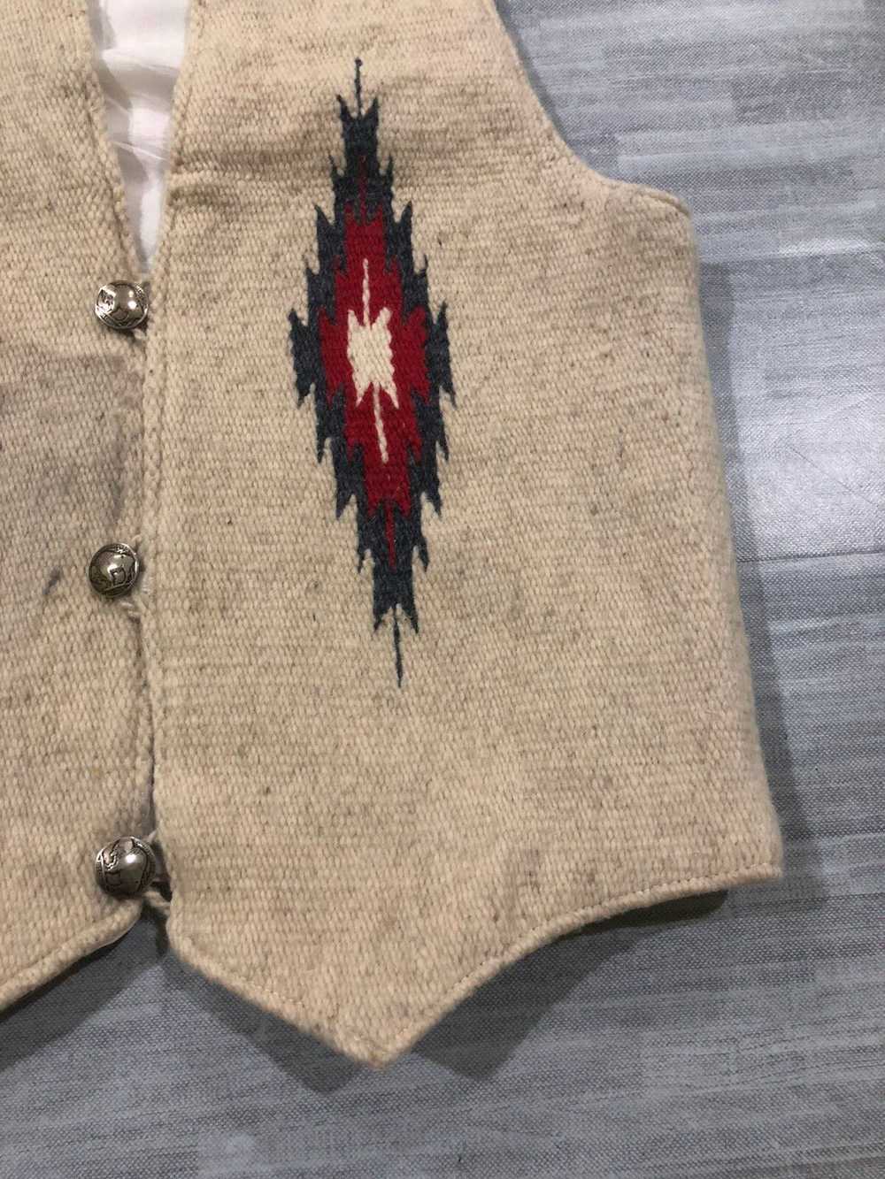 Native × Navajo × Vintage Vintage Chimayo Wool No… - image 3