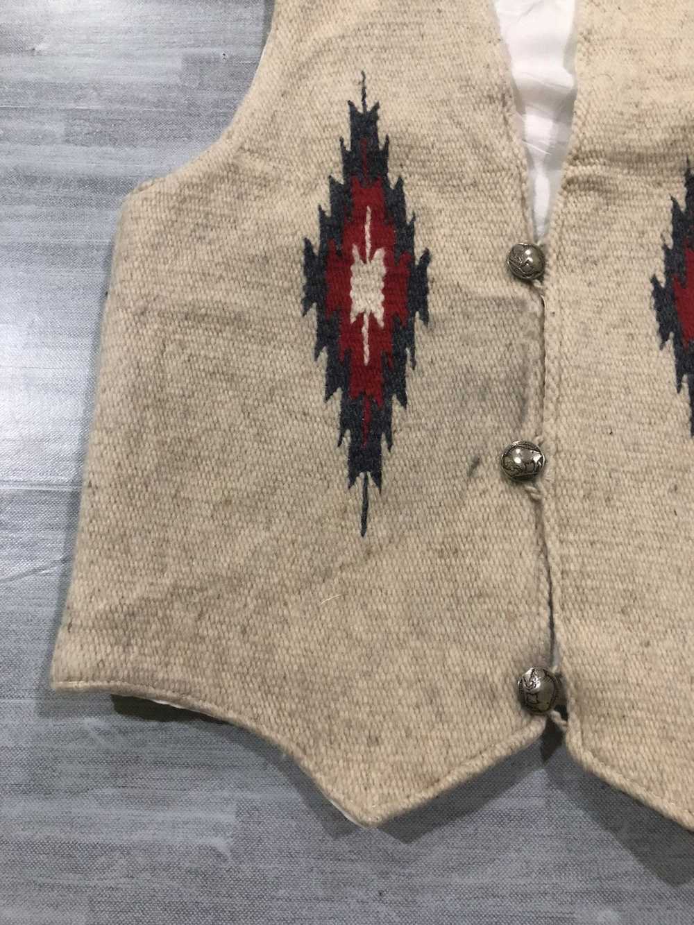 Native × Navajo × Vintage Vintage Chimayo Wool No… - image 4
