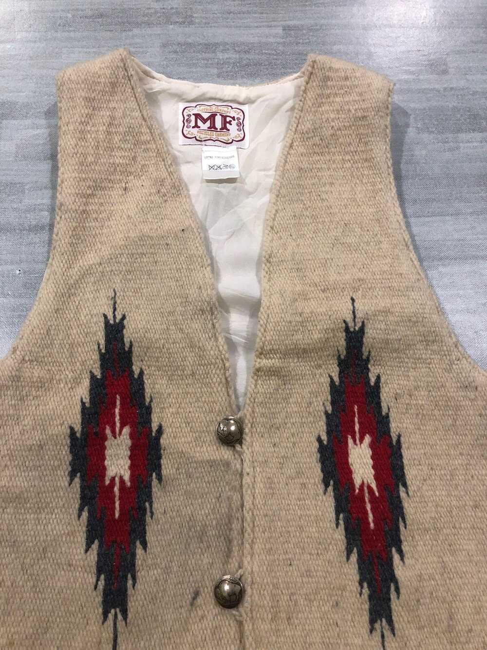 Native × Navajo × Vintage Vintage Chimayo Wool No… - image 5