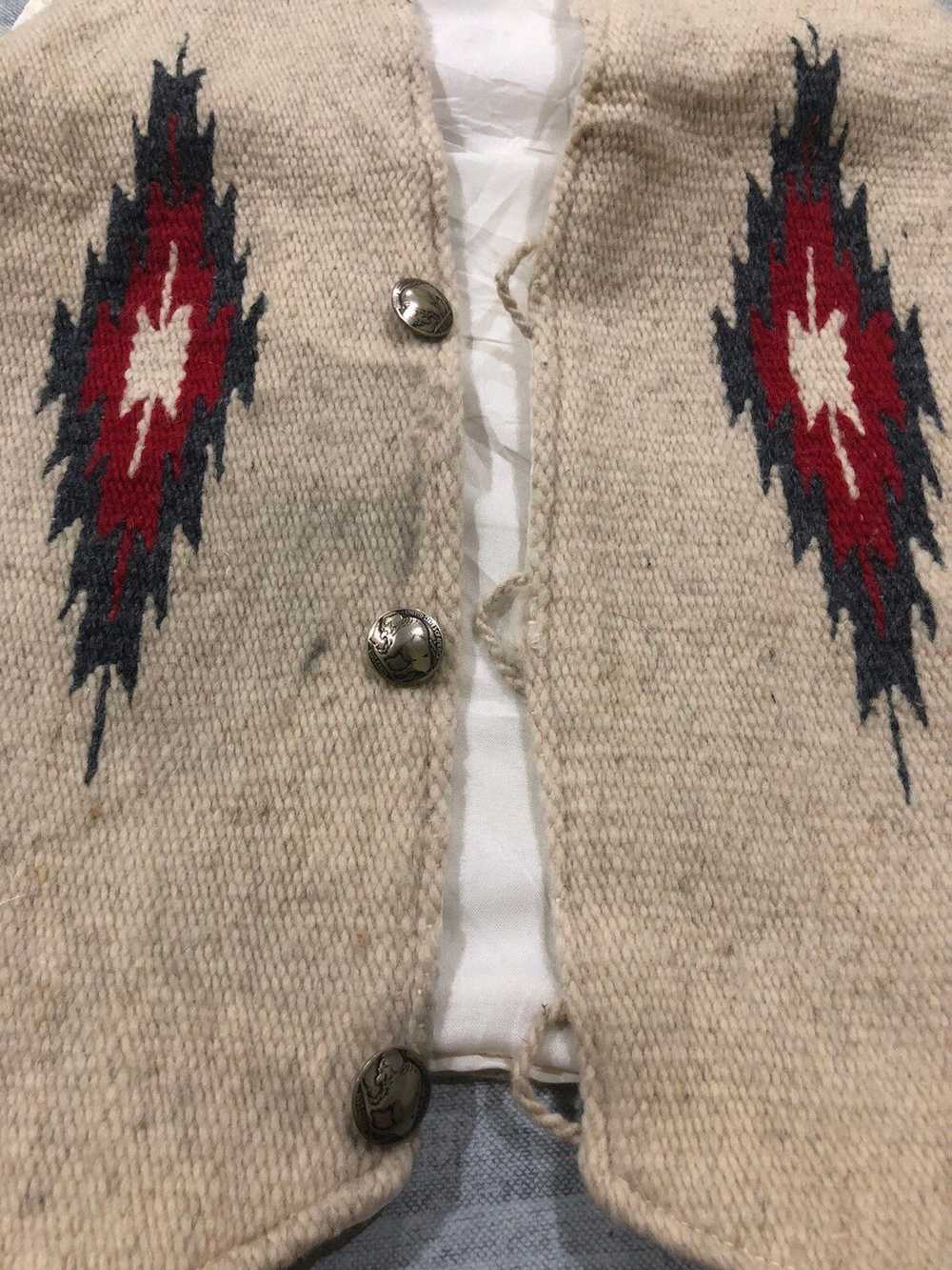 Native × Navajo × Vintage Vintage Chimayo Wool No… - image 7