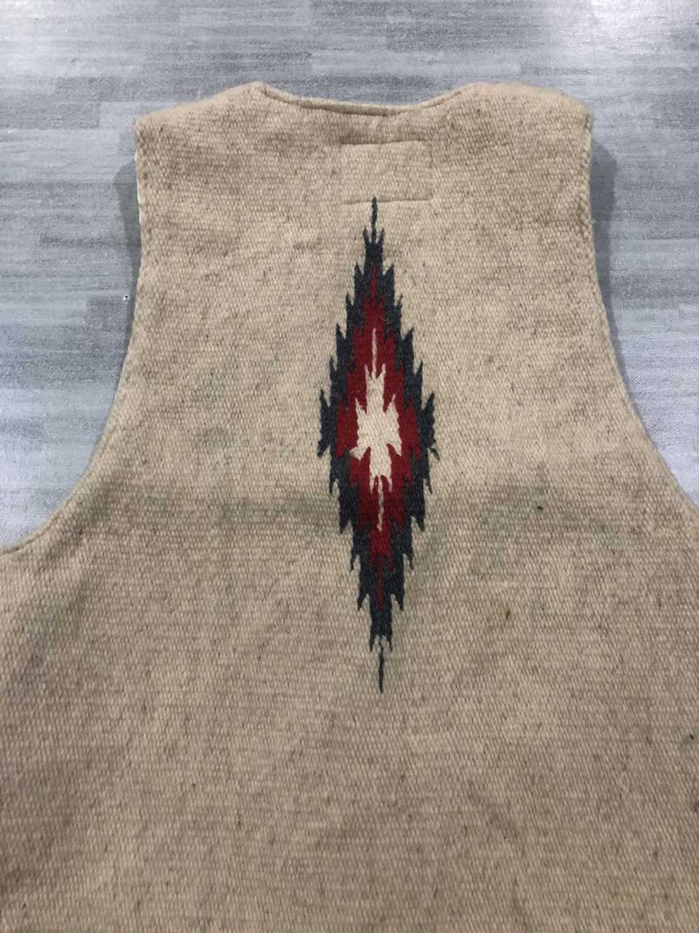 Native × Navajo × Vintage Vintage Chimayo Wool No… - image 9