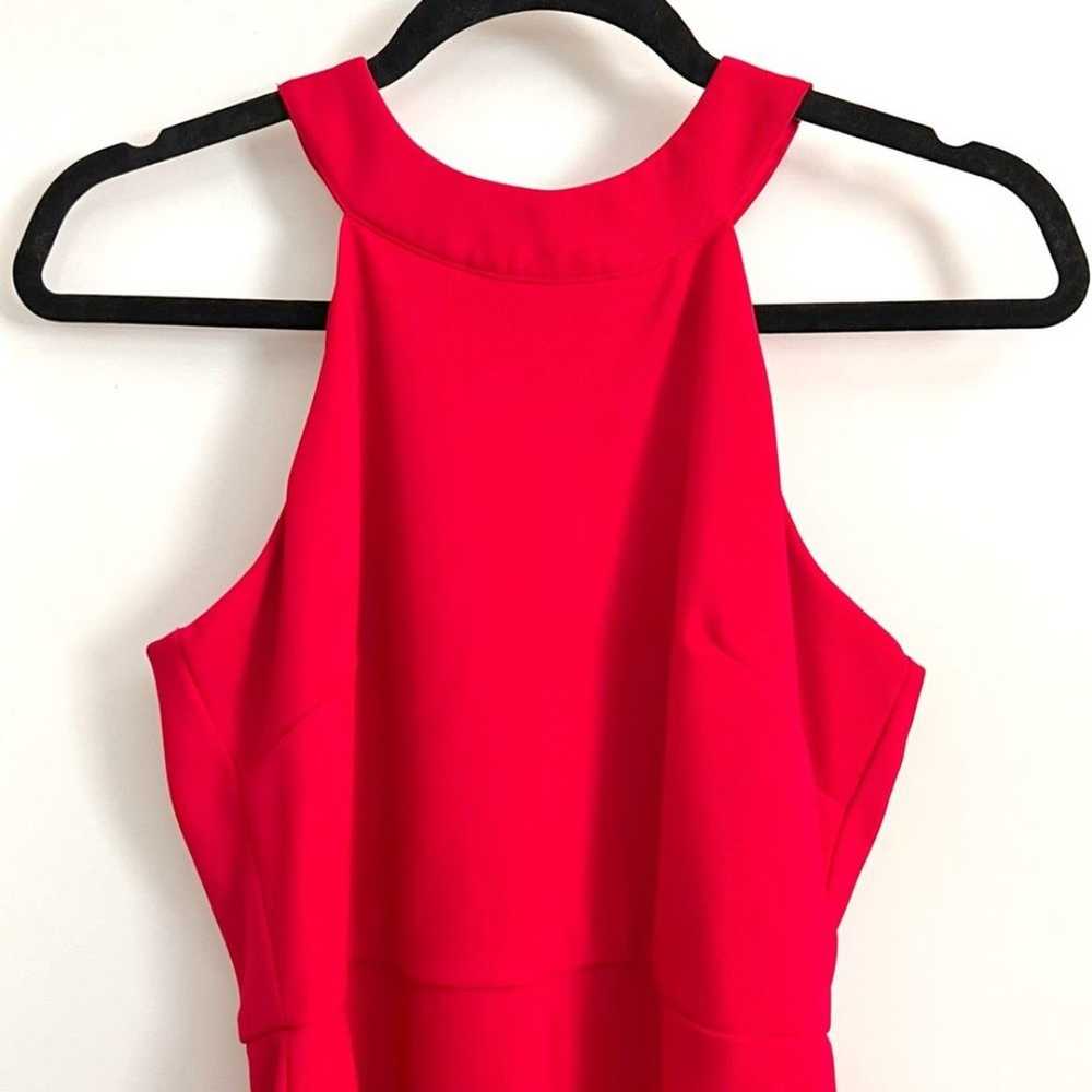 Mustard Seed Red Halter Fitted Midi Cocktail Dres… - image 5