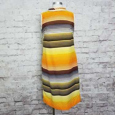 VTG 70s Handmade  Bright Striped Dress
