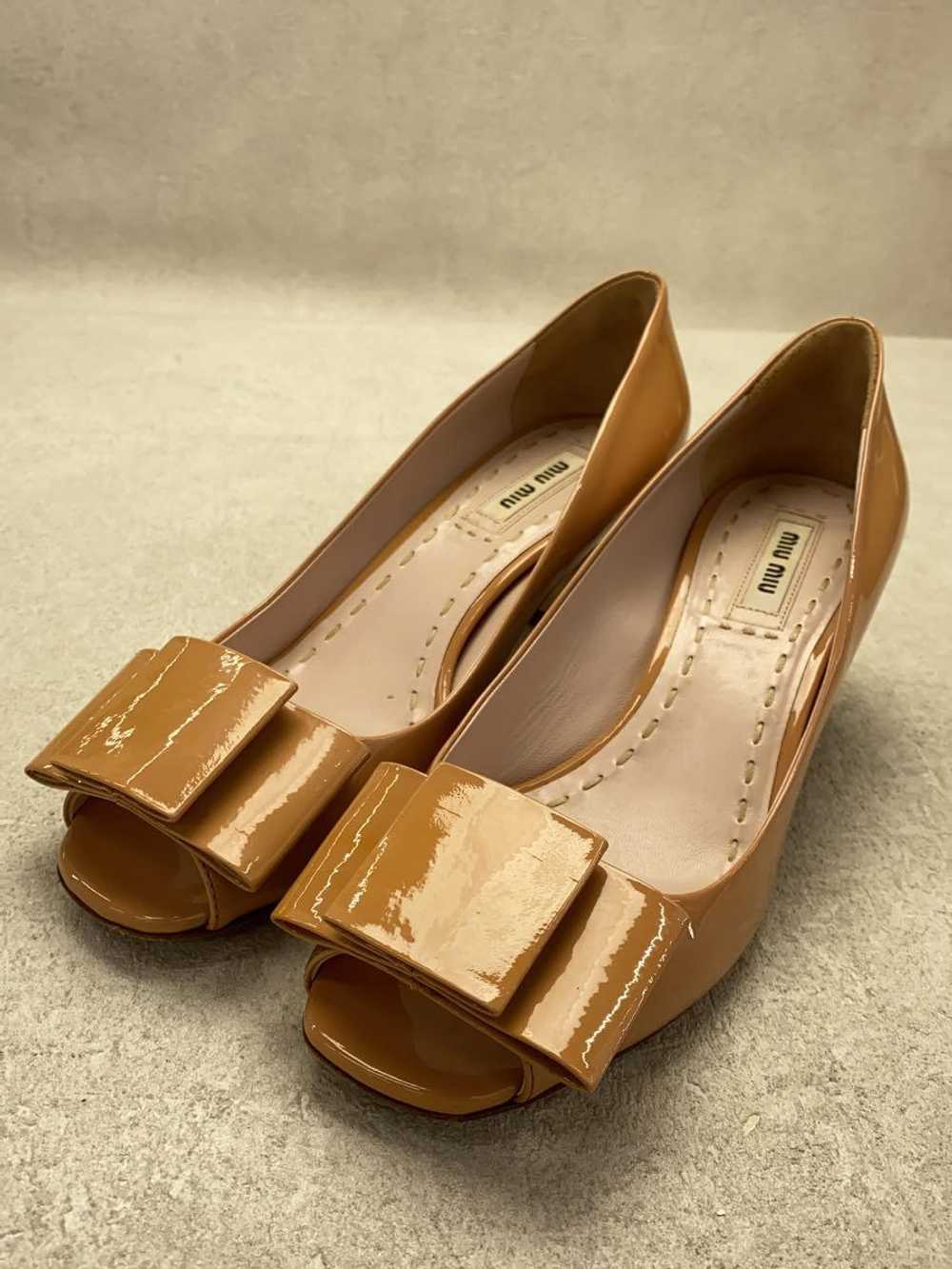 Miu Miu Sandals/36/Beg/Patent/Ribbon Shoes Bbm63 - image 2