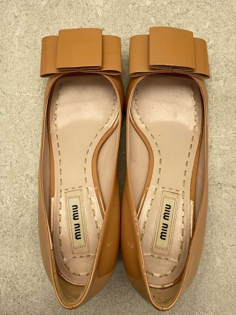 Miu Miu Sandals/36/Beg/Patent/Ribbon Shoes Bbm63 - image 3