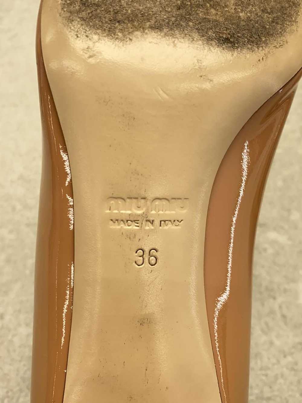 Miu Miu Sandals/36/Beg/Patent/Ribbon Shoes Bbm63 - image 5