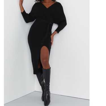 LULU'S SZ L Fall into Fashion Black Dolman Sleeve… - image 1