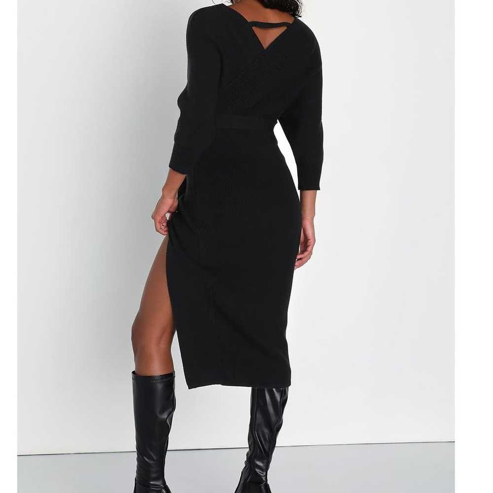 LULU'S SZ L Fall into Fashion Black Dolman Sleeve… - image 2