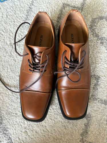 Alfani × Designer Brown leather dress shoes