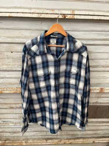 Lucky Brand Lucky Brand Snap Flannel Blue/White