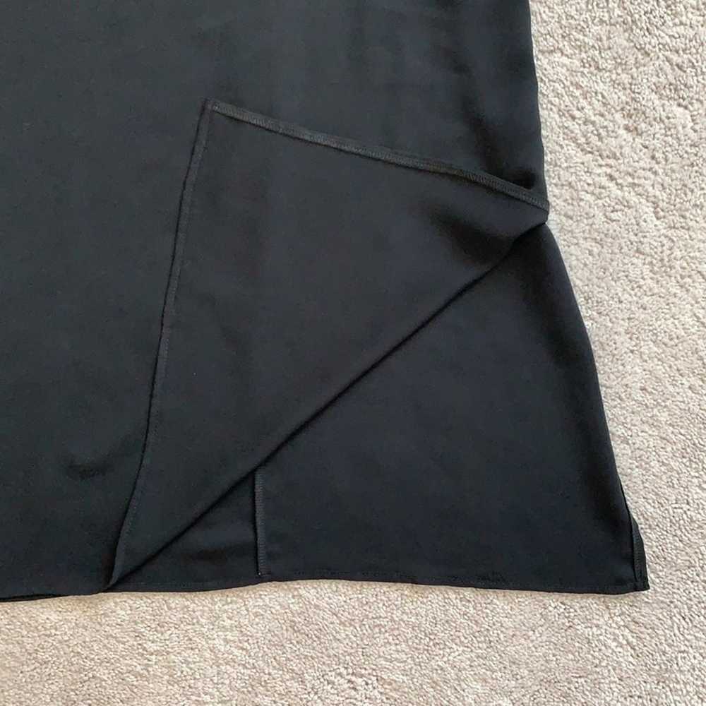 Everly Cold Shoulder Black Midi Slip Dress Sz S - image 5