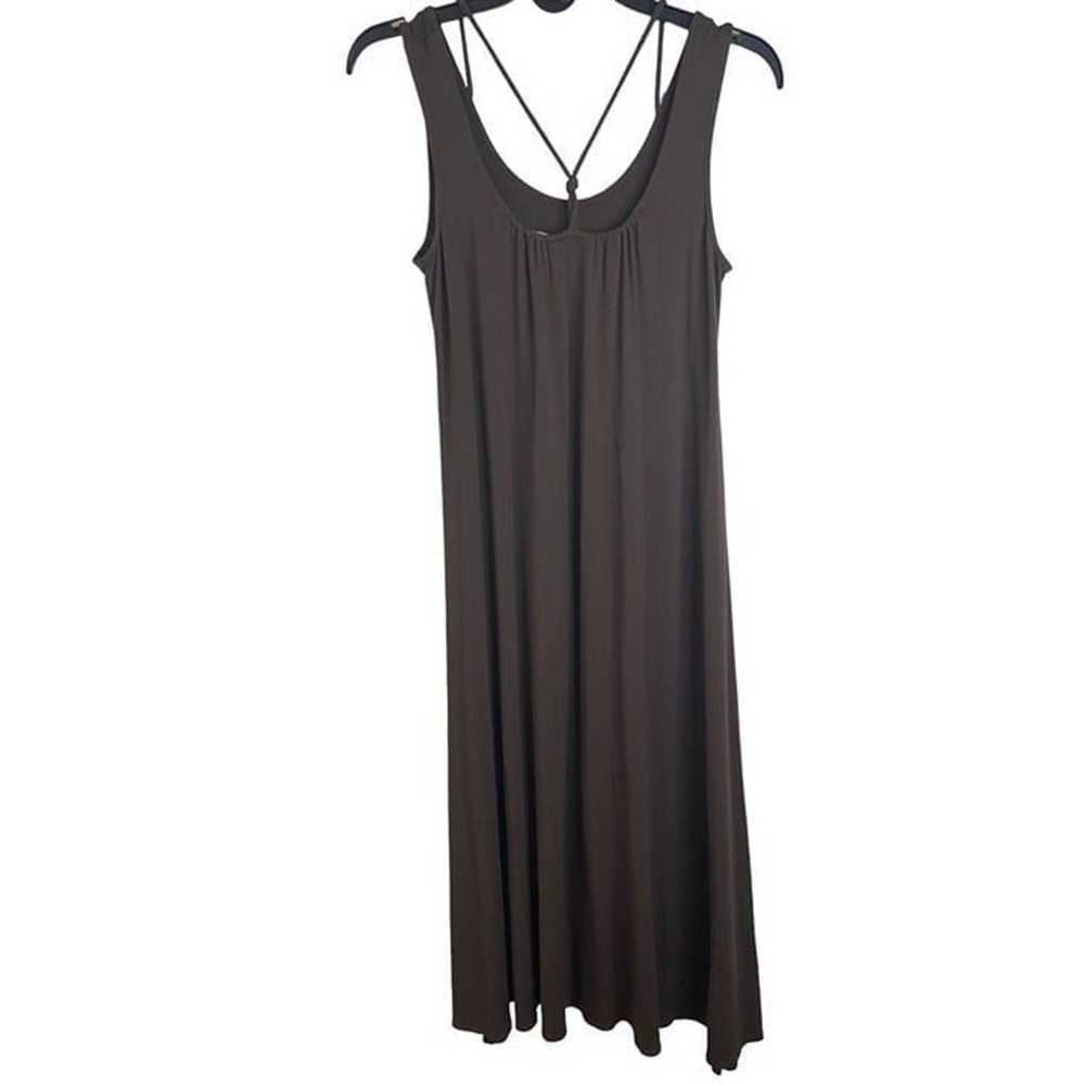 Eileen Fisher Petite size 2/4 brown maxi dress ta… - image 1