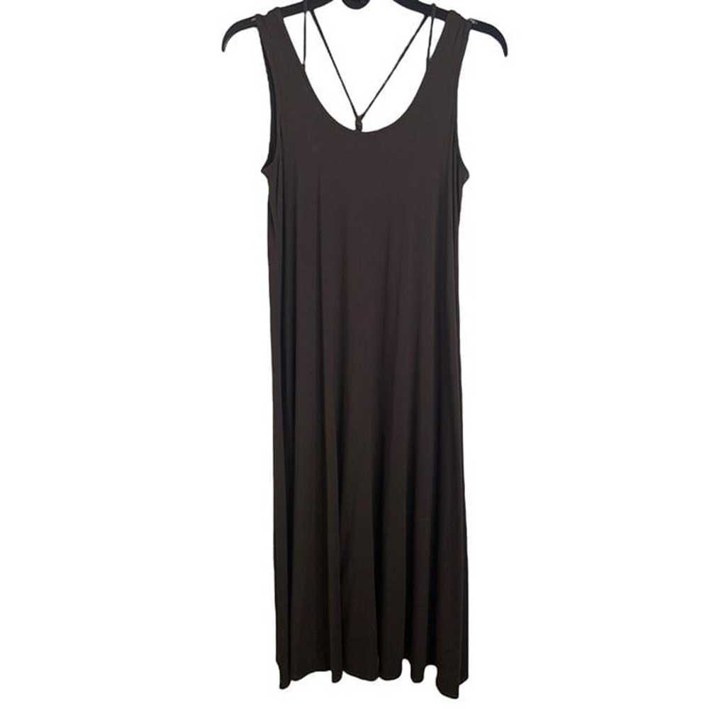 Eileen Fisher Petite size 2/4 brown maxi dress ta… - image 3