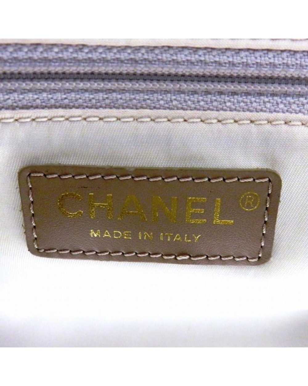 Chanel Stylish Beige Canvas Boston Bag and Handba… - image 5