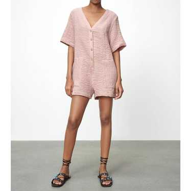Zara Short Soft Jumpsuit Gauze Crepe Soft Pink Pla