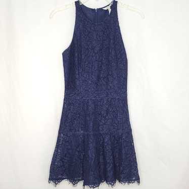 Joie 0 Navy Blue Lacey Floral Dress