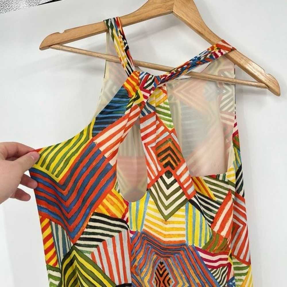 Alice + Olivia Geometric Stripe Mini Shift Dress … - image 6