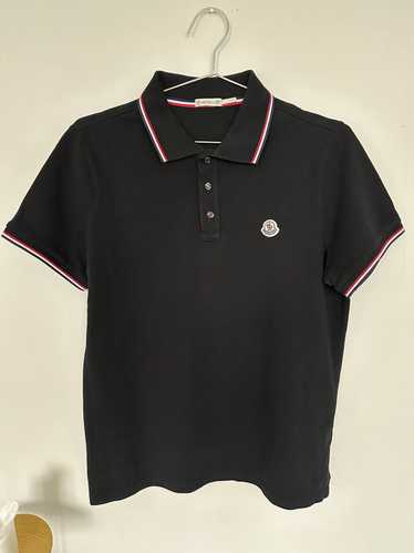 Moncler Moncler black polo shirt