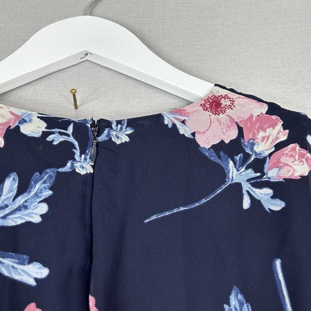 Eliza J Womens Dress 6 Blue Floral Mock Wrap Maxi… - image 12