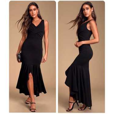 Lulus Black Noreen Sleeveless High-Low Maxi Dress 
