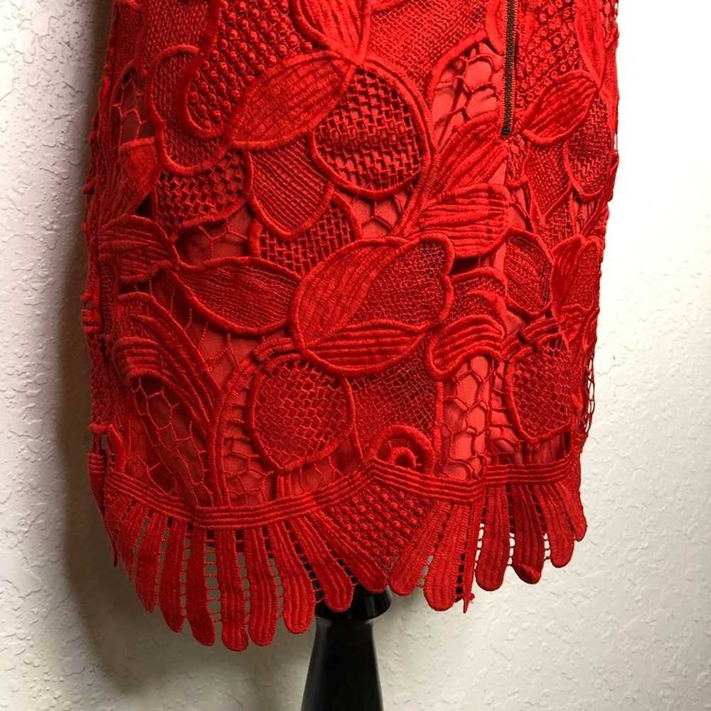 Lovers + Friends Caspian red floral crochet lace … - image 11