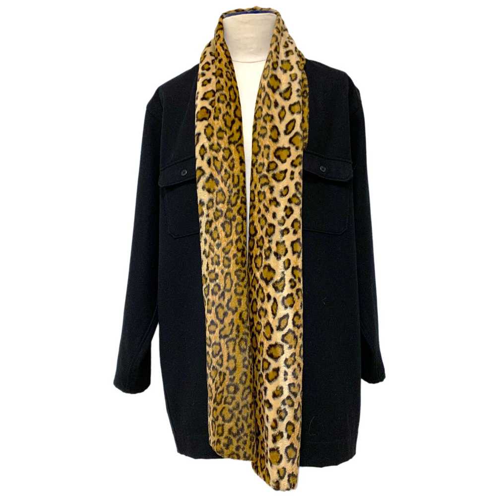 Yohji Yamamoto AW92 Leopard Shawl Wool Jacket - image 4