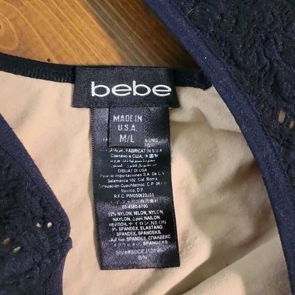 Bebe Cut Out V-Neck 3/4 Sleeve Bodycon Mini Dress - image 3