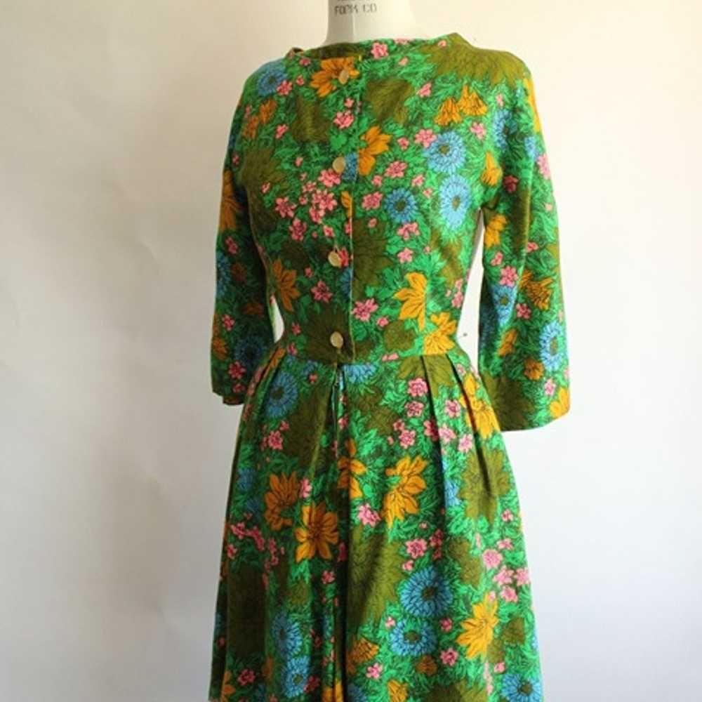 Vintage 1960s Jumpsuit, Rosa Ray Floral Print Cut… - image 6