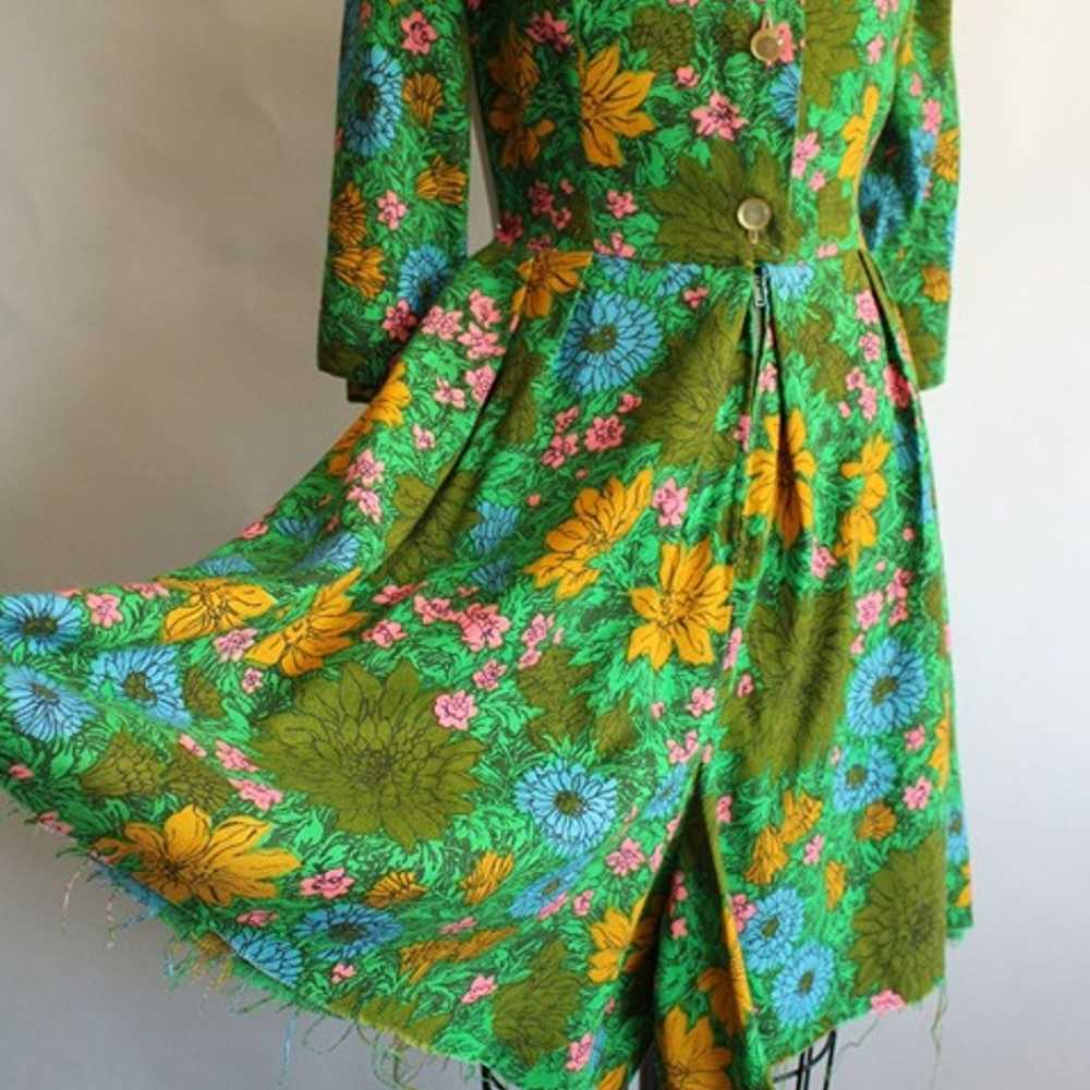 Vintage 1960s Jumpsuit, Rosa Ray Floral Print Cut… - image 8