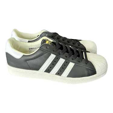 Adidas Superstar leather low trainers