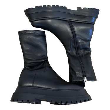 Burberry Leather biker boots - image 1