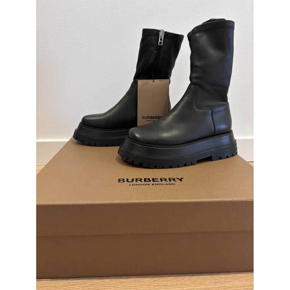 Burberry Leather biker boots - image 5