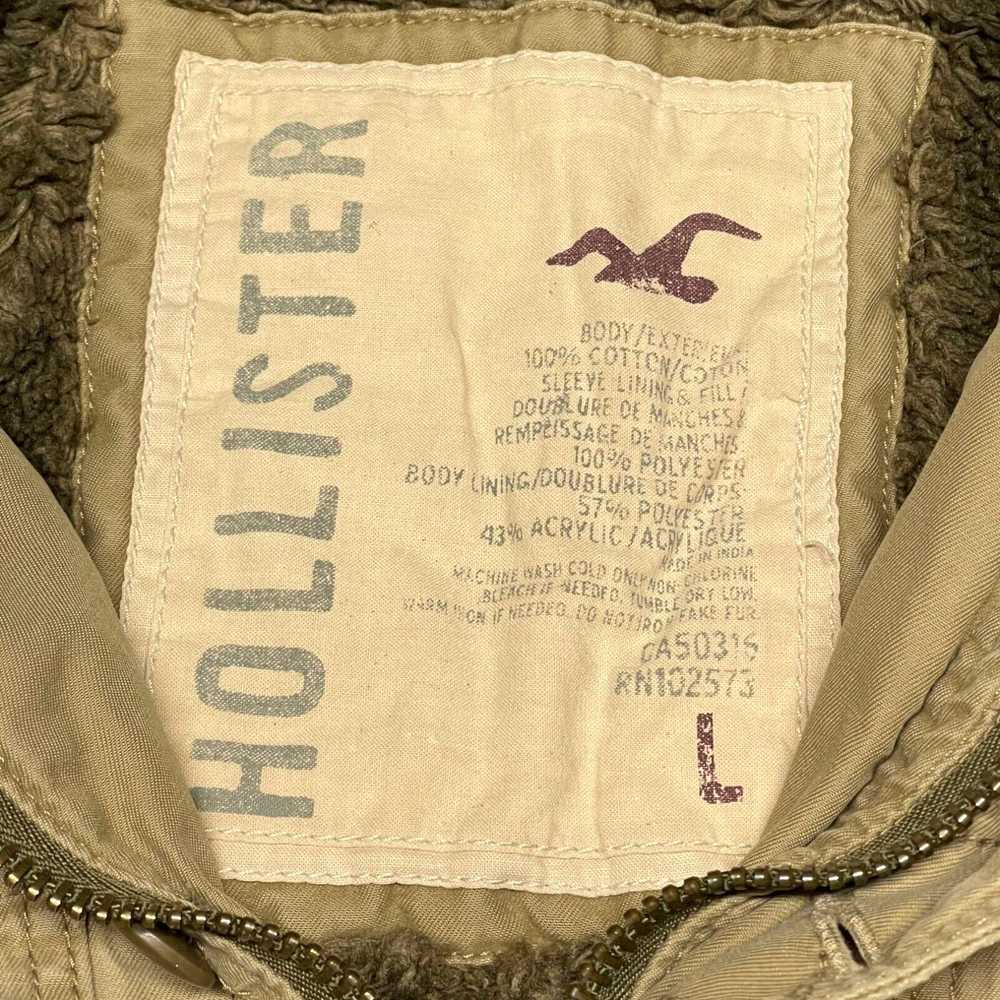 Vintage Hollister Mens Sz L Military Style Sherpa… - image 3