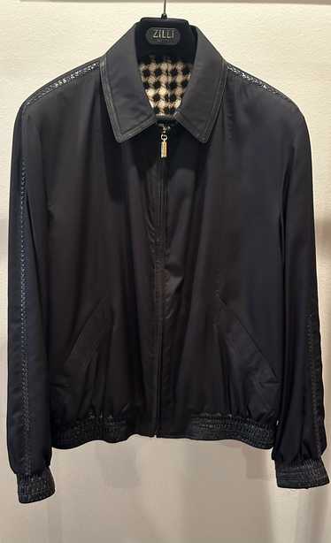 Luxury × Zilli Zilli Silk Leather Bomber Jacket Bu