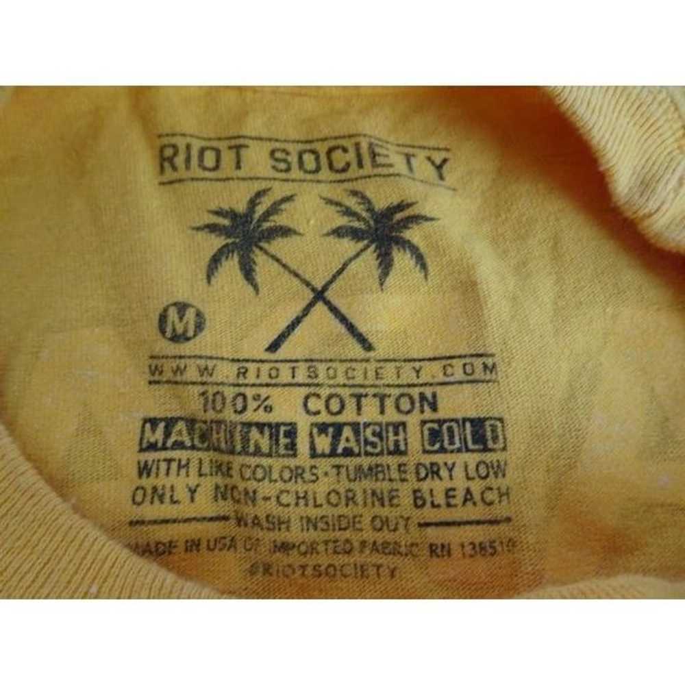 Riot Society Men Yellow Long Sleeves Shirt Size M - image 5