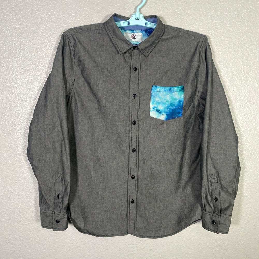 Vintage On The Byas Button Up Shirt Mens Large Gr… - image 1