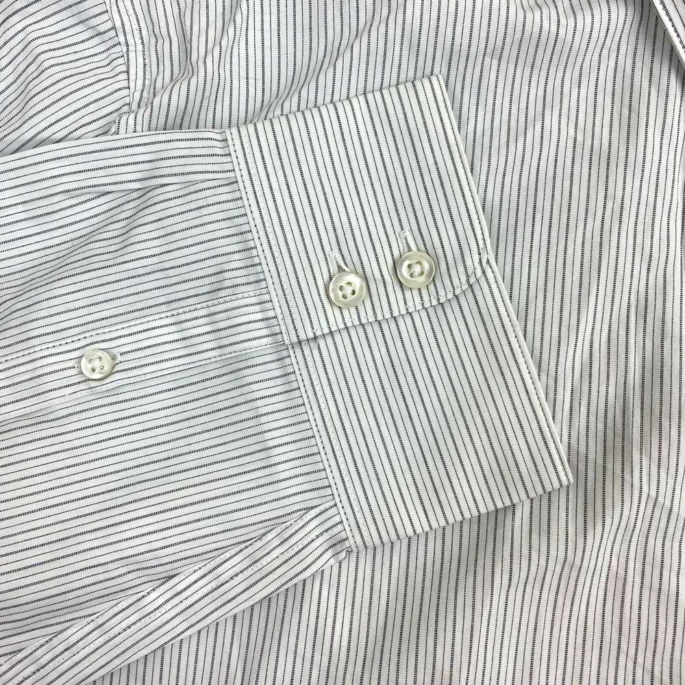 Vintage Claiborne Dress Shirt Mens 2XL White Blac… - image 2