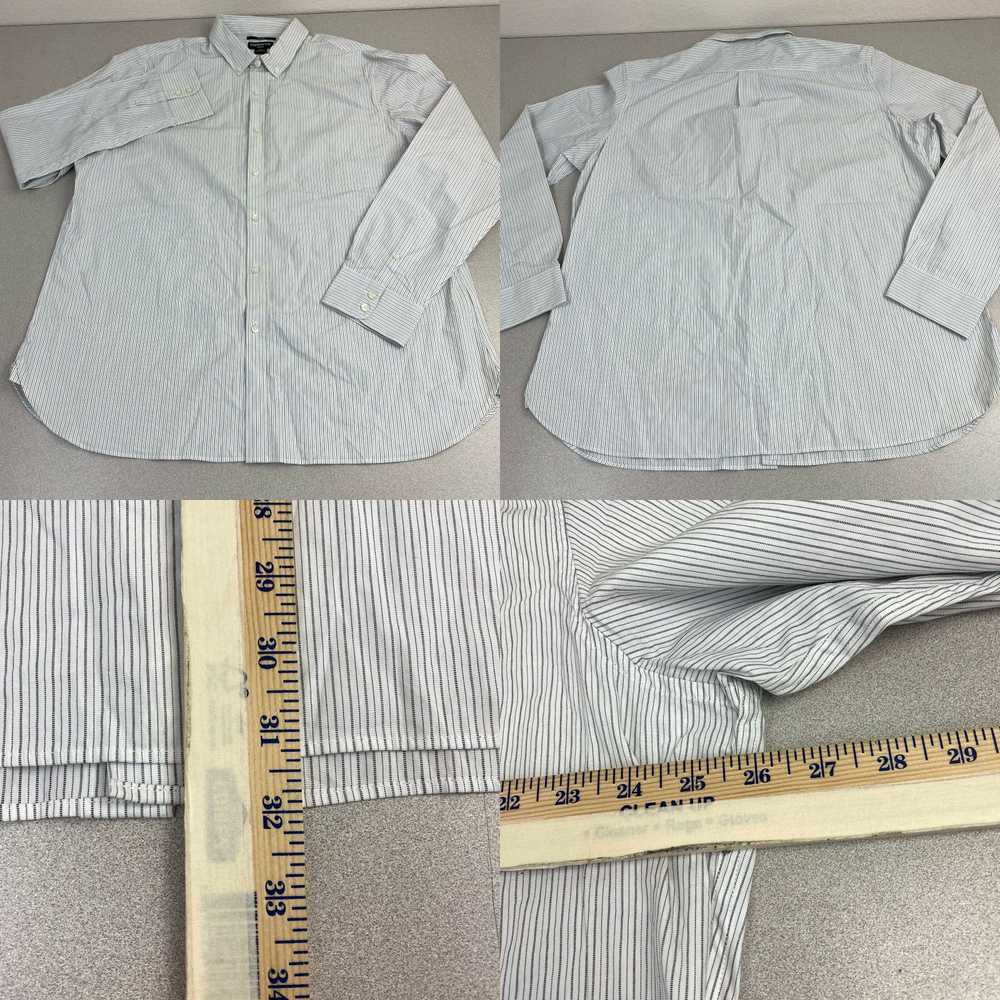 Vintage Claiborne Dress Shirt Mens 2XL White Blac… - image 4
