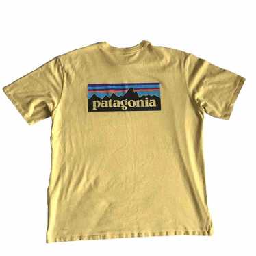 Patagonia P6 Shirt Men XL Yellow Logo Responsibil… - image 1