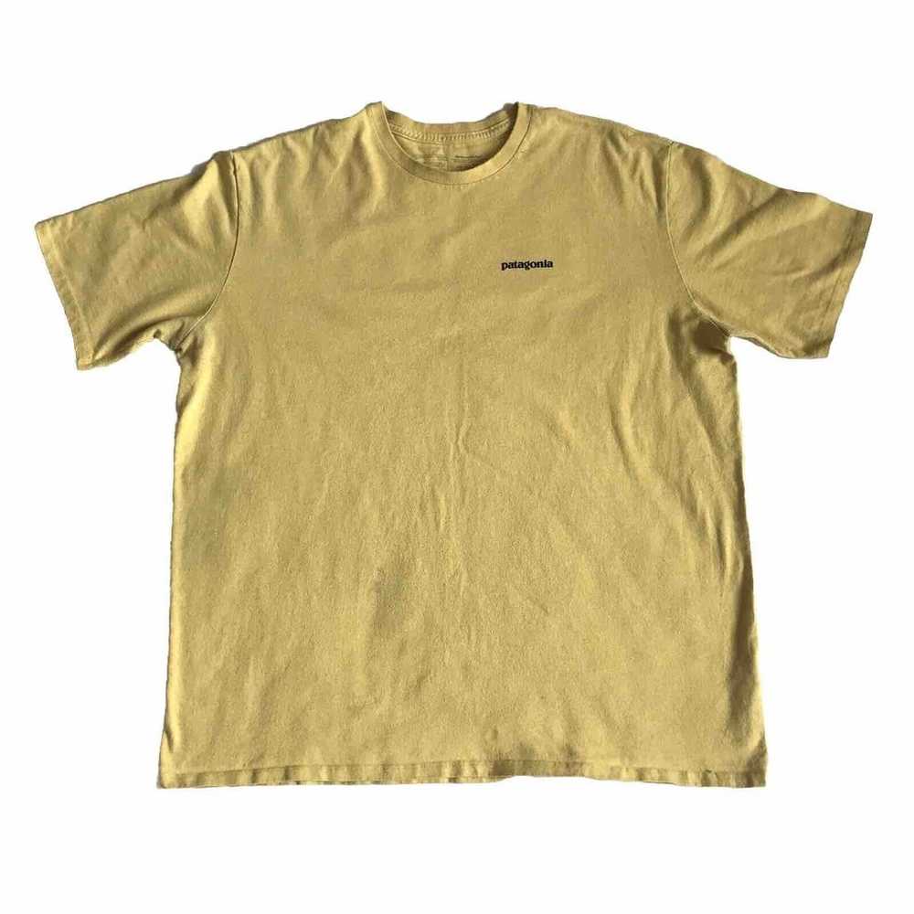 Patagonia P6 Shirt Men XL Yellow Logo Responsibil… - image 2