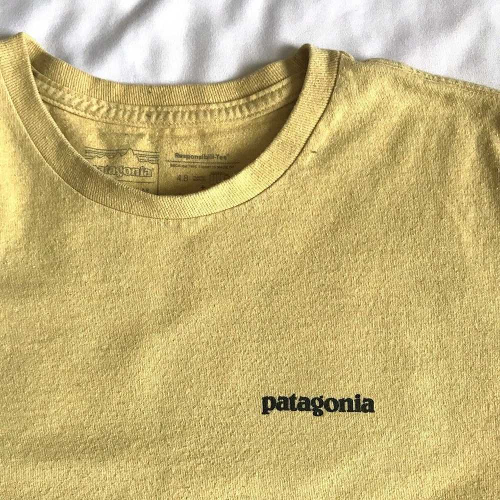 Patagonia P6 Shirt Men XL Yellow Logo Responsibil… - image 5