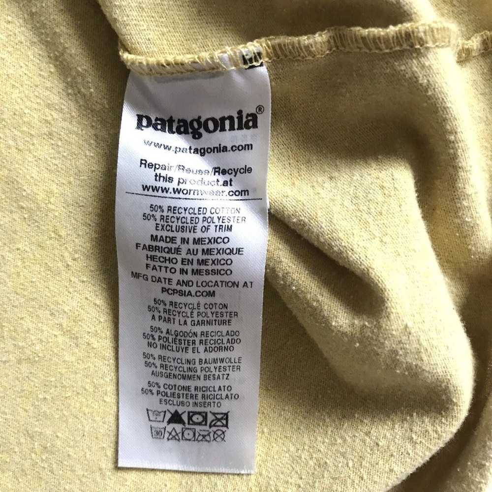 Patagonia P6 Shirt Men XL Yellow Logo Responsibil… - image 6