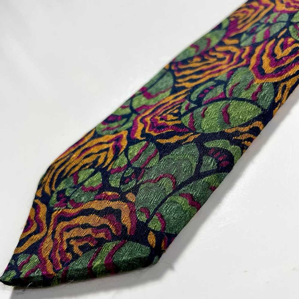 Other Tino Cosma Men Neck Tie Green Red 100% Silk… - image 6