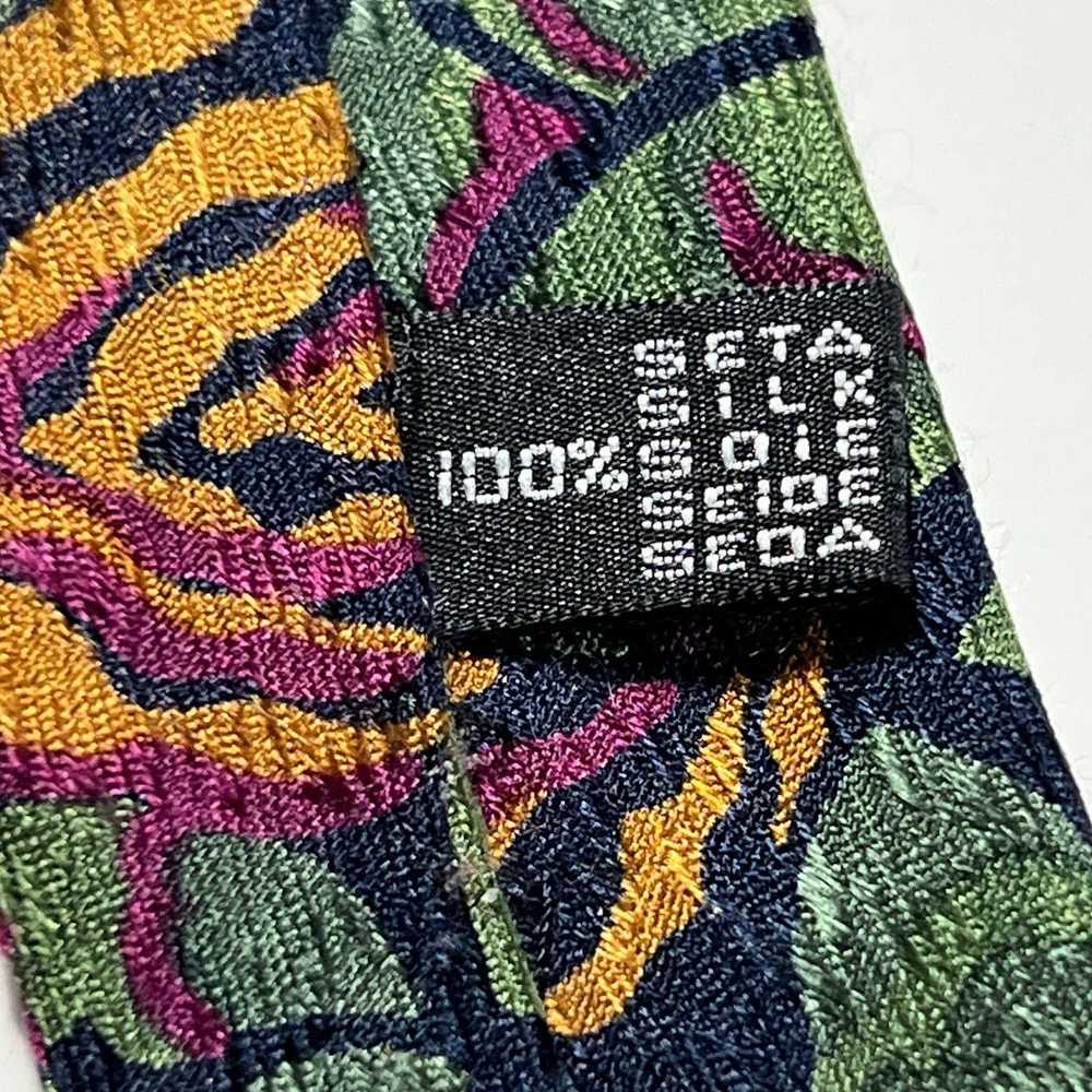 Other Tino Cosma Men Neck Tie Green Red 100% Silk… - image 7