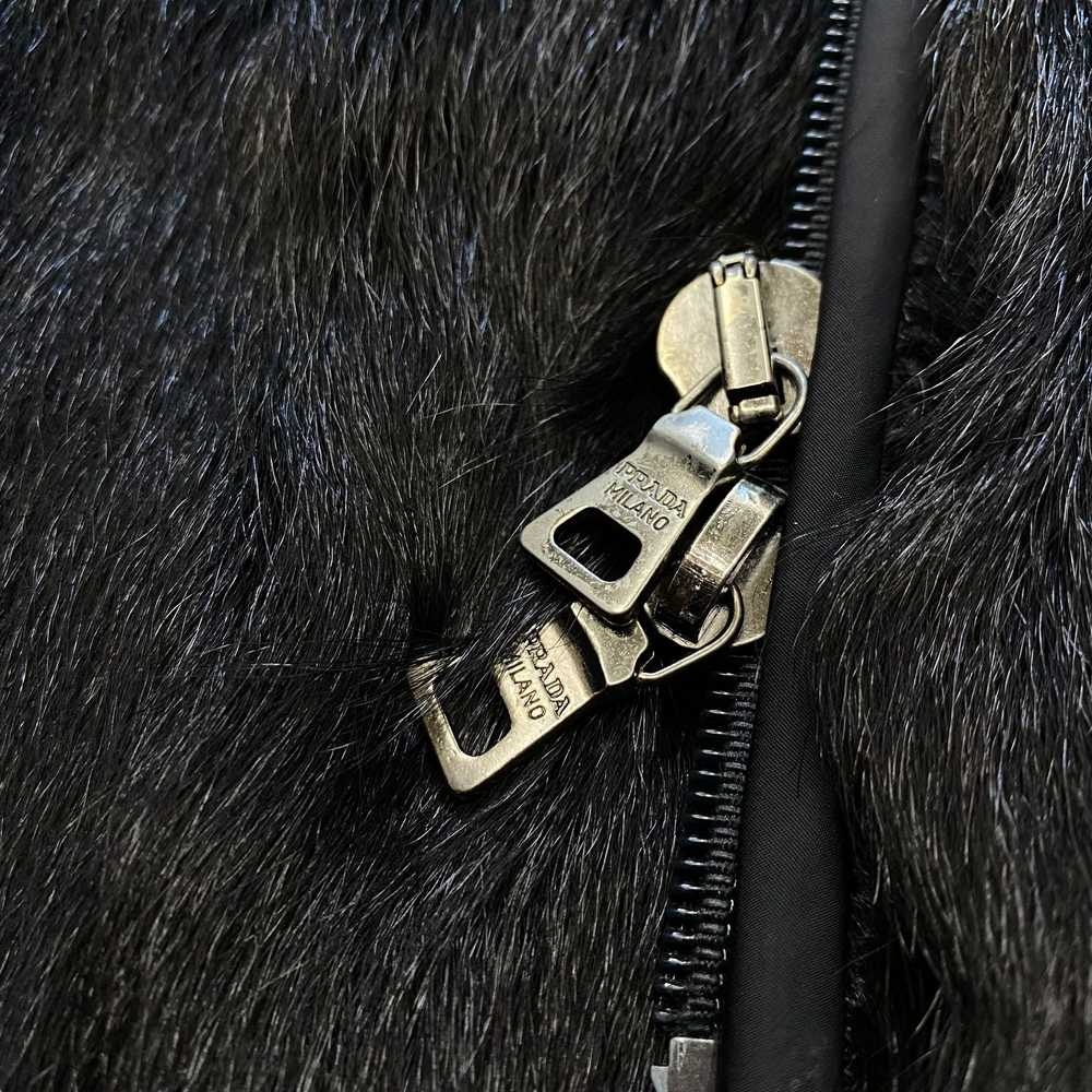 Prada Prada Mohawk Fur Jacket 90s Wool Knit Sweat… - image 11