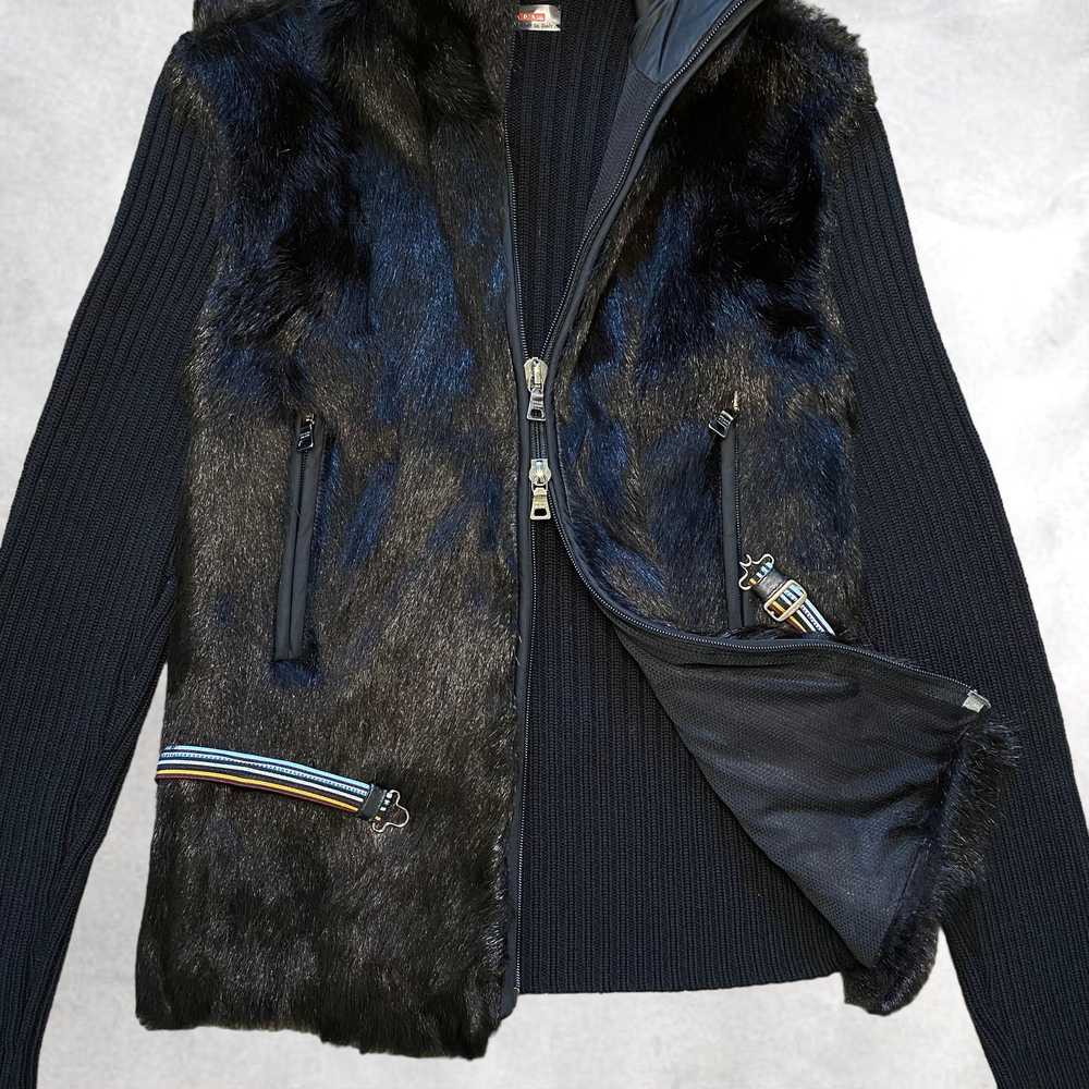 Prada Prada Mohawk Fur Jacket 90s Wool Knit Sweat… - image 12