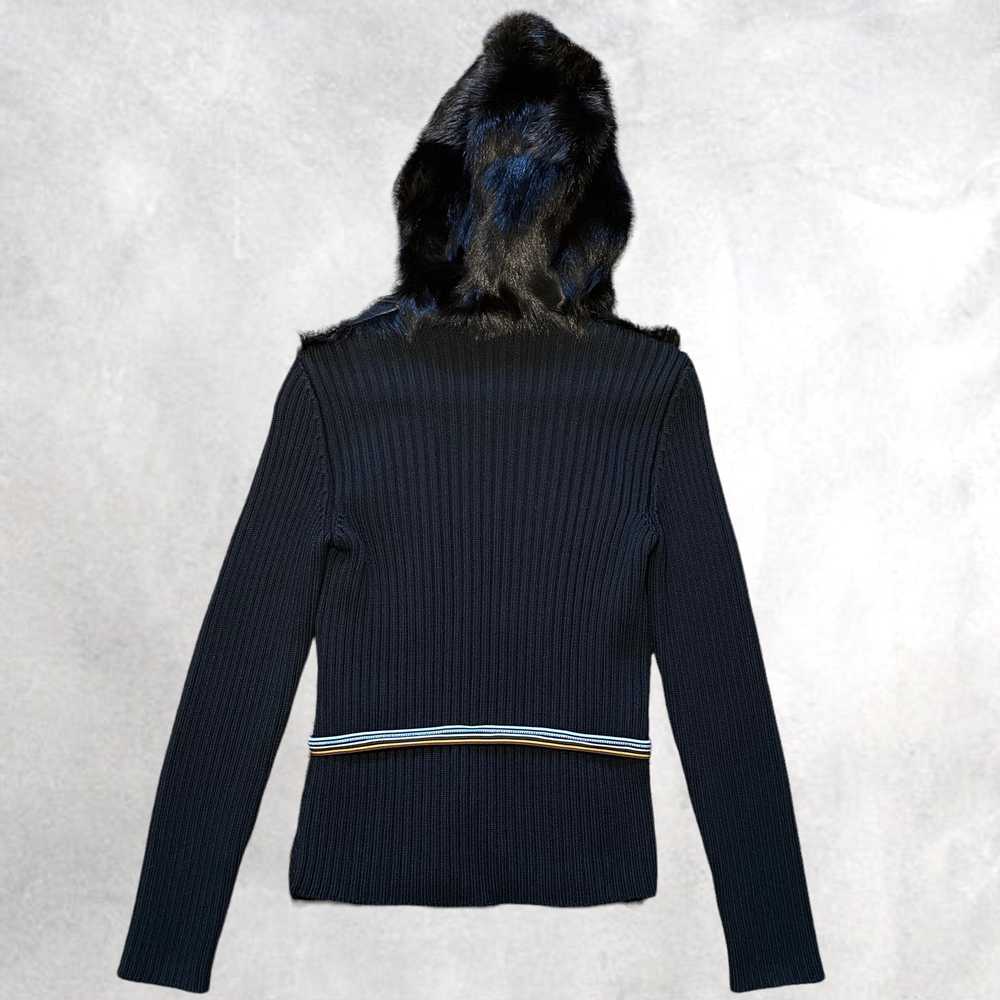 Prada Prada Mohawk Fur Jacket 90s Wool Knit Sweat… - image 2