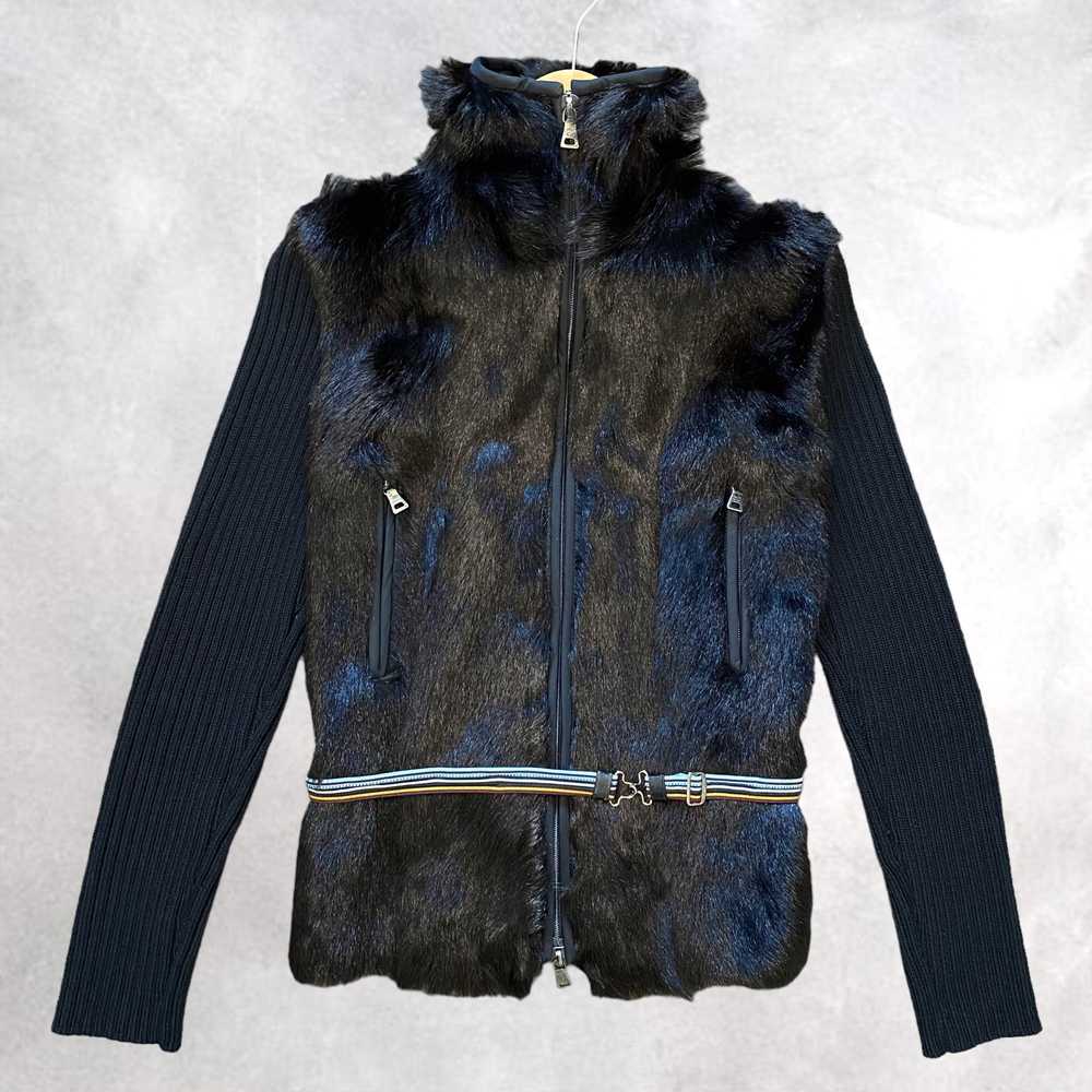 Prada Prada Mohawk Fur Jacket 90s Wool Knit Sweat… - image 4
