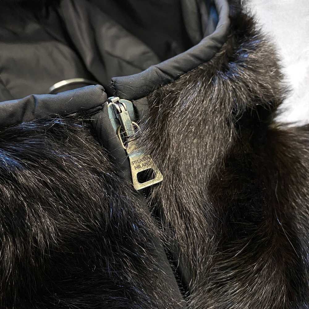 Prada Prada Mohawk Fur Jacket 90s Wool Knit Sweat… - image 9